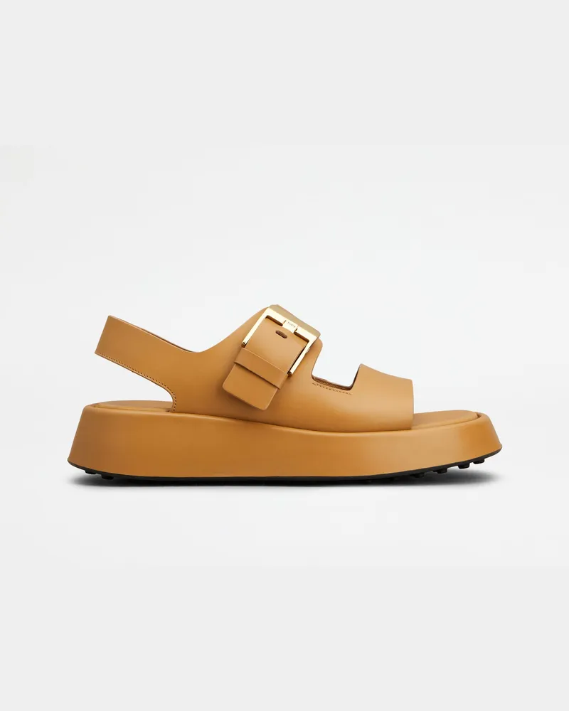 TOD'S Sandalen aus Leder, BRAUN Shoes Braun