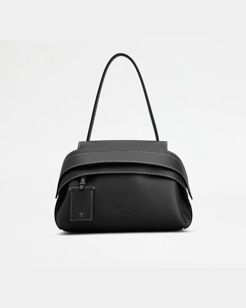 TOD'S Wave Bag aus Leder Small, SCHWARZ,  - Bags Schwarz