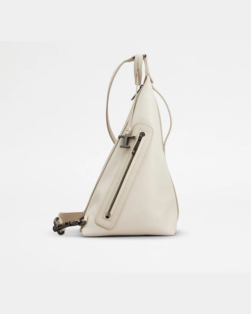 TOD'S Meda Bag aus Stoff und Leder Small Tod's•X Capsule Collection, CREME,  - Bags Creme
