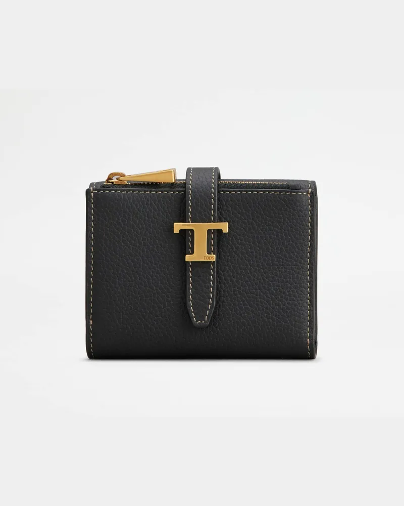 TOD'S Portemonnaie aus Leder, SCHWARZ,  - Wallets Schwarz