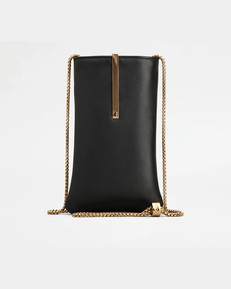 TOD'S Handy-Etui aus Leder Medium, SCHWARZ,  - Wallets Schwarz