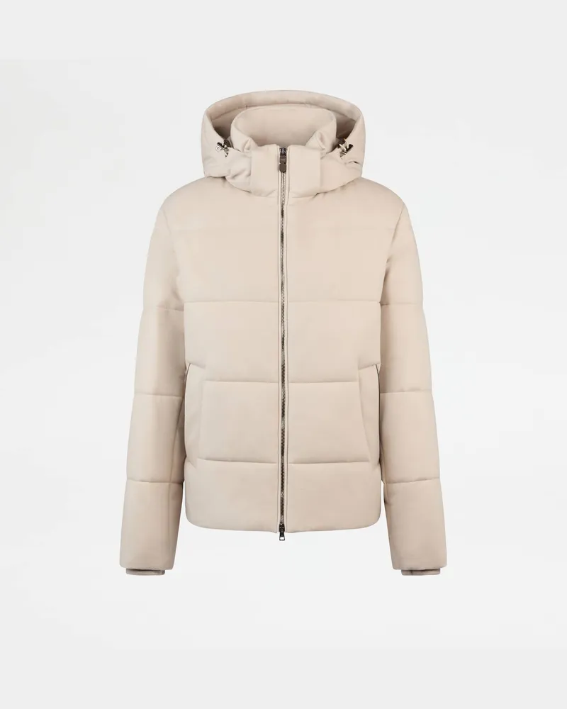 TOD'S Gesteppte Cabanjacke aus T15-Wolldrap, BEIGE Coat / Trench Beige