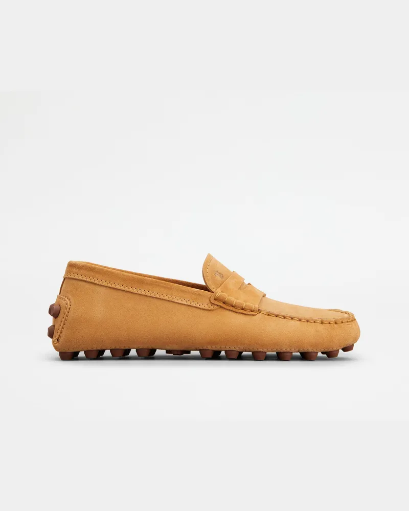 TOD'S Mokassins Gommino Bubble aus Veloursleder, GELB Shoes Gelb