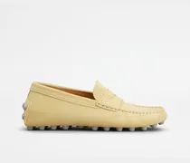 Mokassins Gommino Bubble aus Veloursleder, GELB Shoes