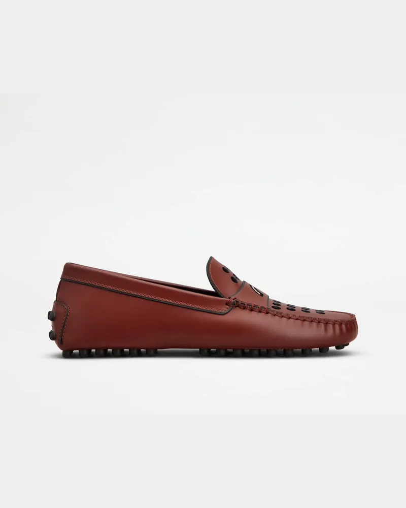 TOD'S Mokassins Gommino aus Leder, BORDEAUX Shoes Bordeaux