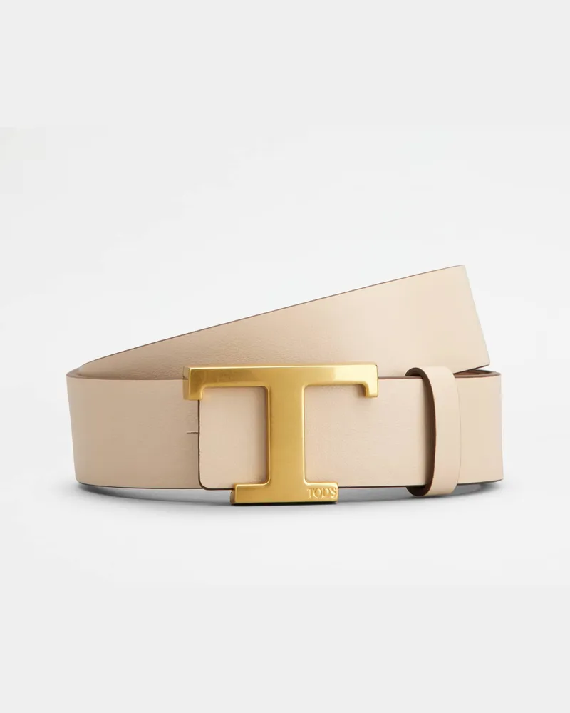 TOD'S Wendbarer Gürtel T Timeless aus Leder, BRAUN,NATUR, 95 - Belts Braun