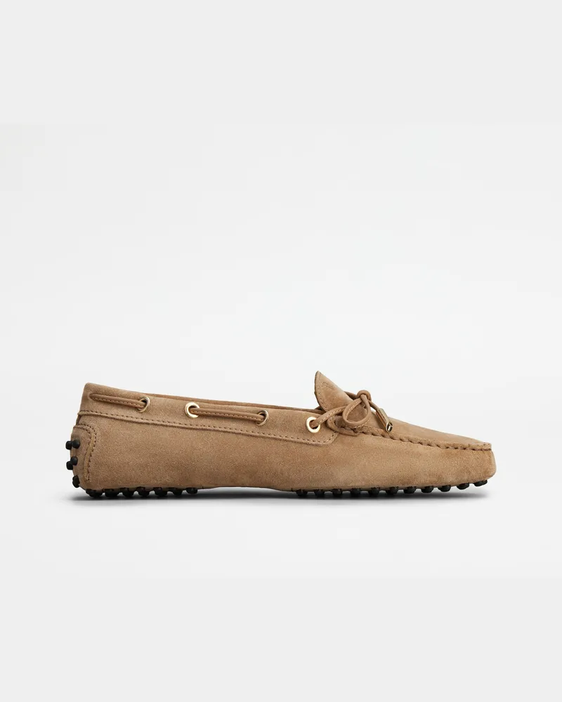 TOD'S Mokassins Gommino aus Veloursleder, BEIGE Shoes Beige