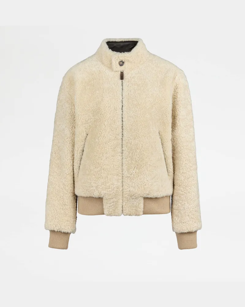 TOD'S Bomberjacke aus Shearling, BORDEAUX Coat / Trench Bordeaux