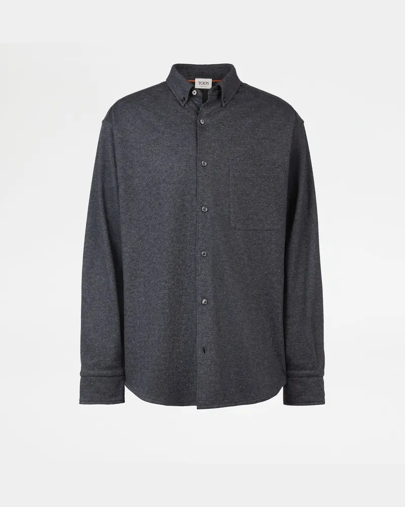 TOD'S Hemd aus einer Seidenmischung Relaxed Fit, GRAU, XX - Shirts Grau