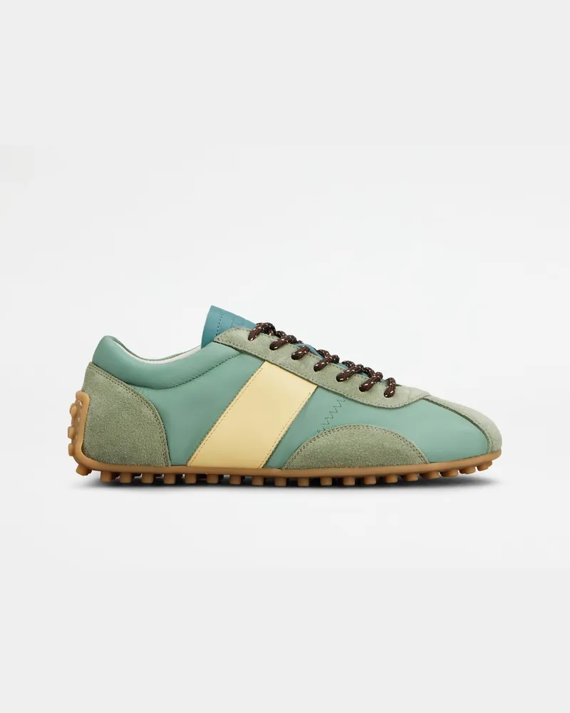 TOD'S Sneakers Tod's T-Marathon aus Veloursleder und technischem Gewebe, GELB,GRÜN Shoes Gelb