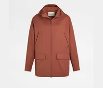 Kurzer Parka aus technischem Stoff, BRAUN, XX - Coat / Trench