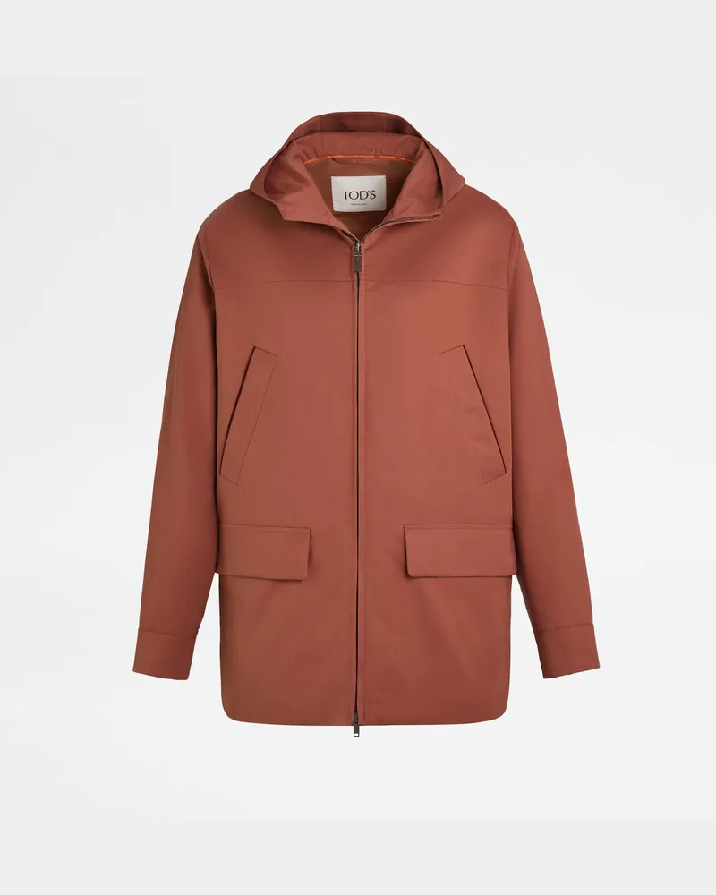 TOD'S Kurzer Parka aus technischem Stoff, BRAUN Coat / Trench Braun