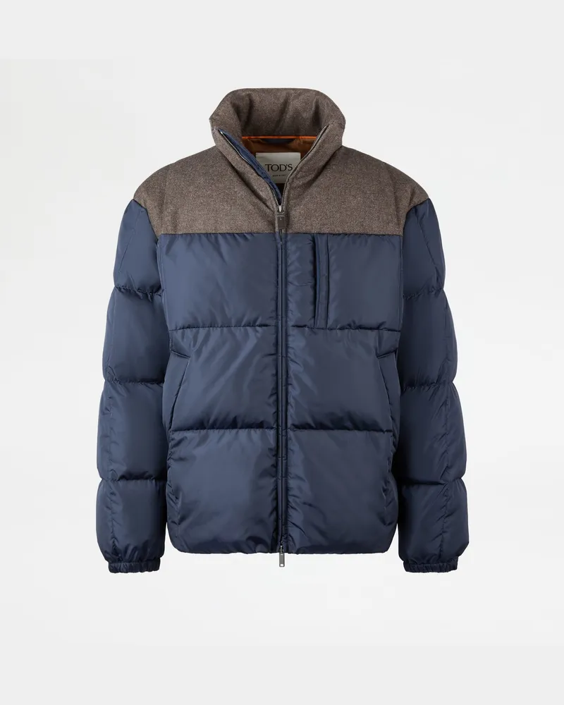 TOD'S Bimaterielle Daunenjacke, BLAU, XX - Coat / Trench Blau
