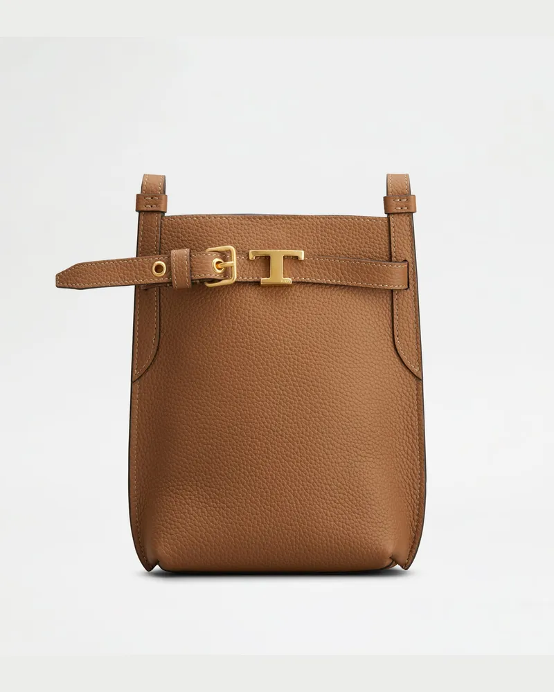 TOD'S Handy-Etui aus Leder Large, BRAUN,  - Wallets Braun