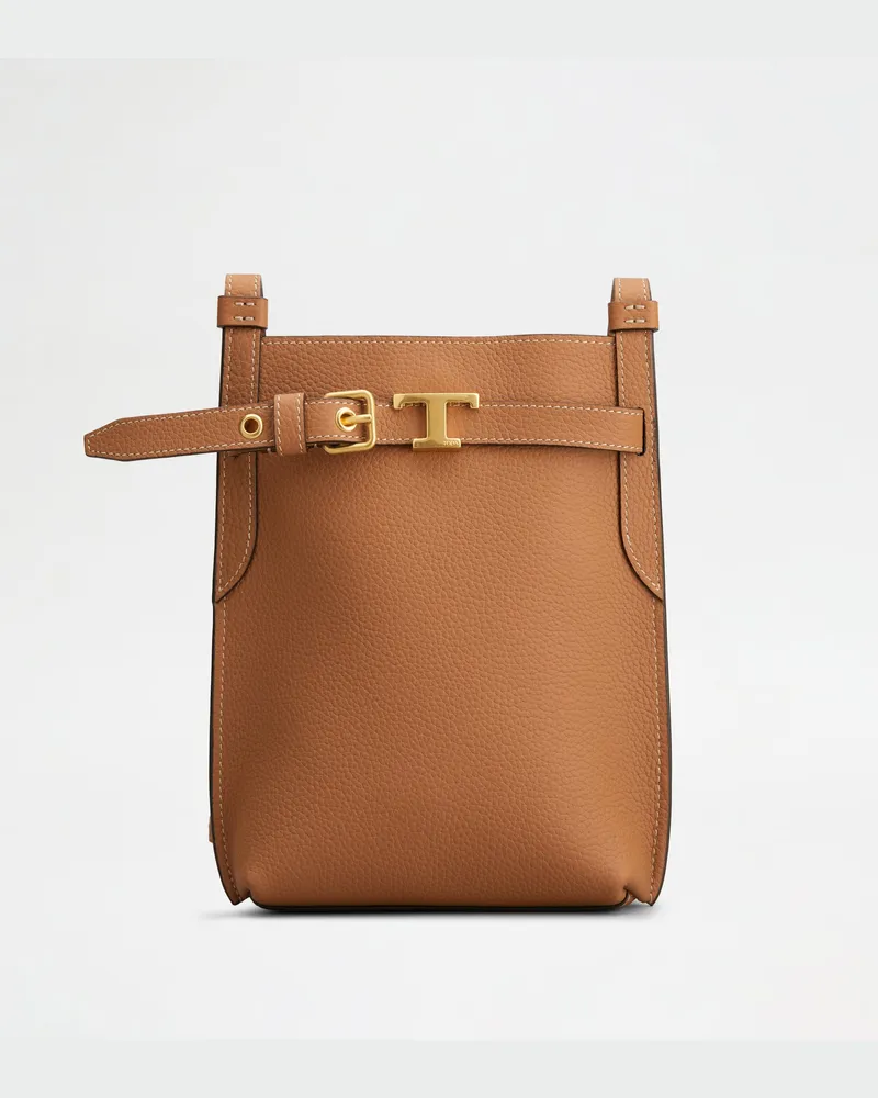TOD'S Handy-Etui aus Leder Large, BRAUN,  - Wallets Braun