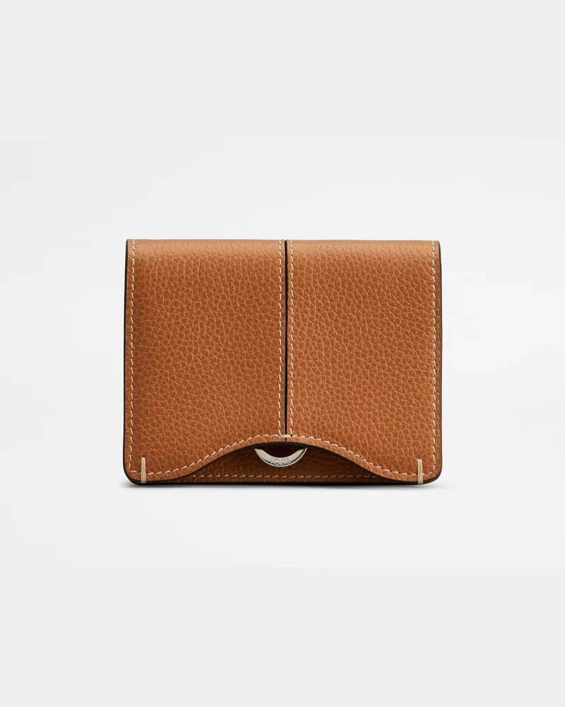 TOD'S Visitenkartenetui aus Leder, BRAUN,  - Wallets Braun