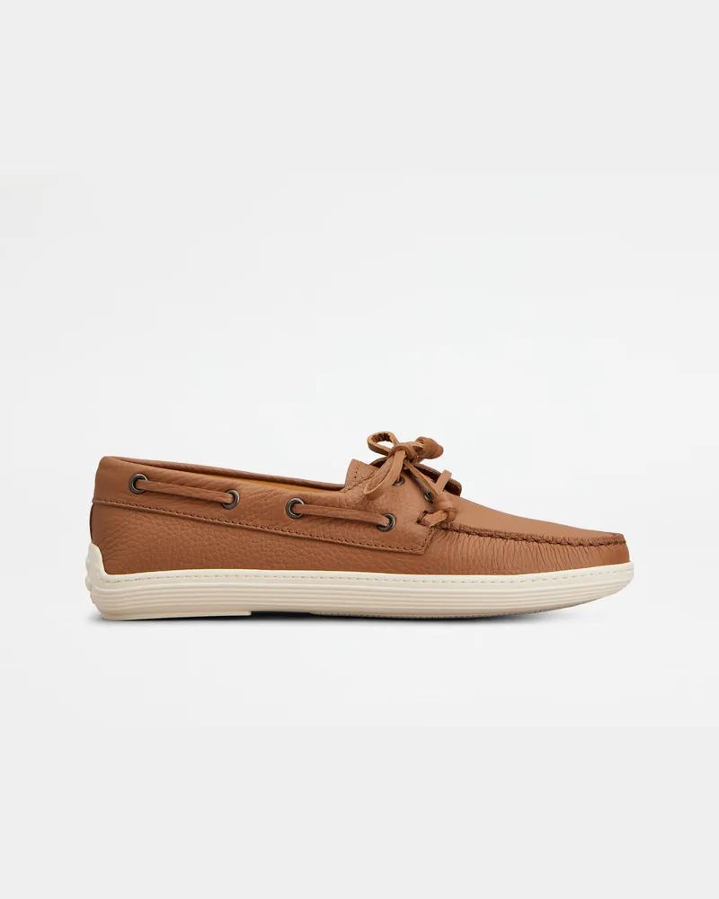 TOD'S Bootsschuhe aus Leder, BRAUN Shoes Braun