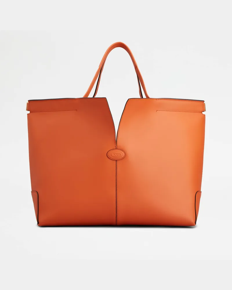 TOD'S Di Bag Folio aus Leder Medium, ORANGE,  - Bags Orange
