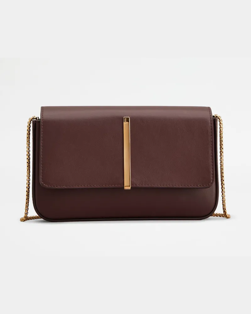 TOD'S Di Bag Folio  aus Leder Mini, BORDEAUX,  - Wallets Bordeaux