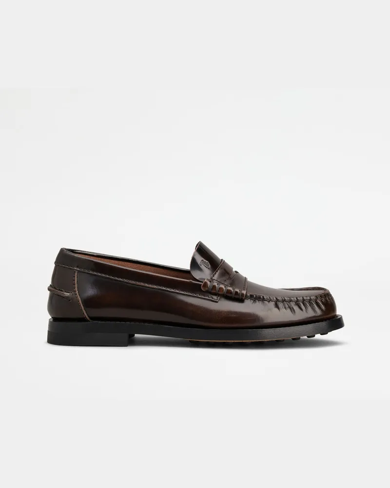 TOD'S Loafers aus Leder, BRAUN Shoes Braun