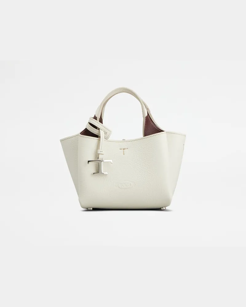 TOD'S Tasche aus Leder Micro, BORDEAUX,WEISS,  - Bags Bordeaux