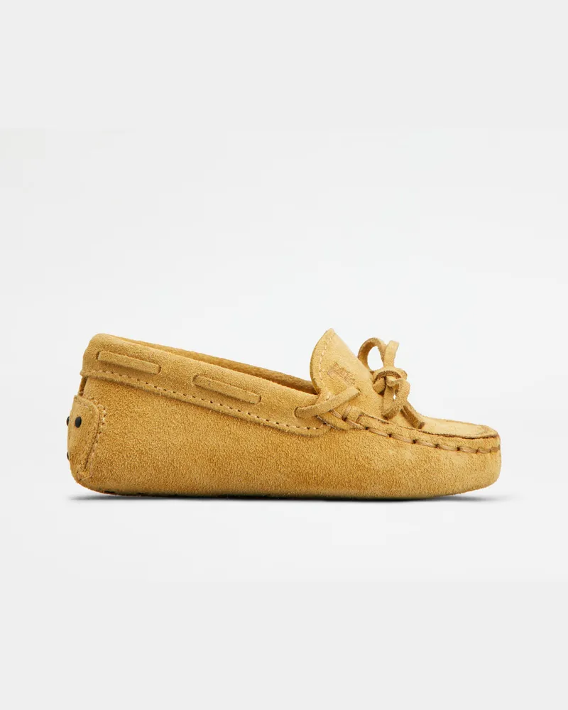 TOD'S Mokassins Gommino Junior aus Veloursleder, GELB Junior Shoes Gelb