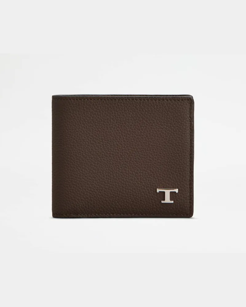 TOD'S Portemonnaie aus Leder, BRAUN,  - Wallets Braun