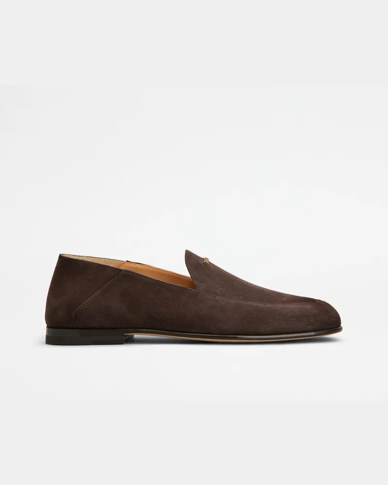TOD'S Mule-Loafers aus Veloursleder, BRAUN Shoes Braun