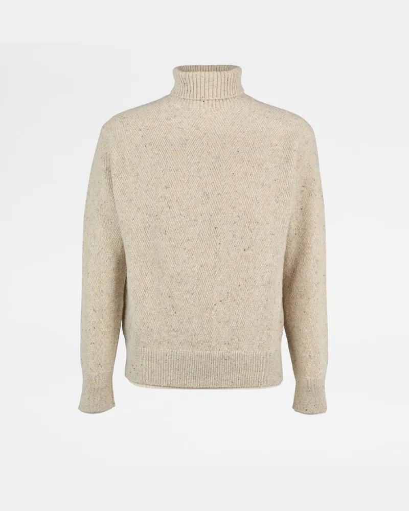 TOD'S Rollkragenpullover aus Wolle und Alpaka, CREME Knitwear Creme