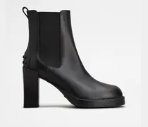 Chelsea Boots aus Leder, SCHWARZ Shoes