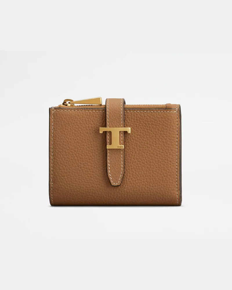 TOD'S Portemonnaie aus Leder, BRAUN,  - Wallets Braun