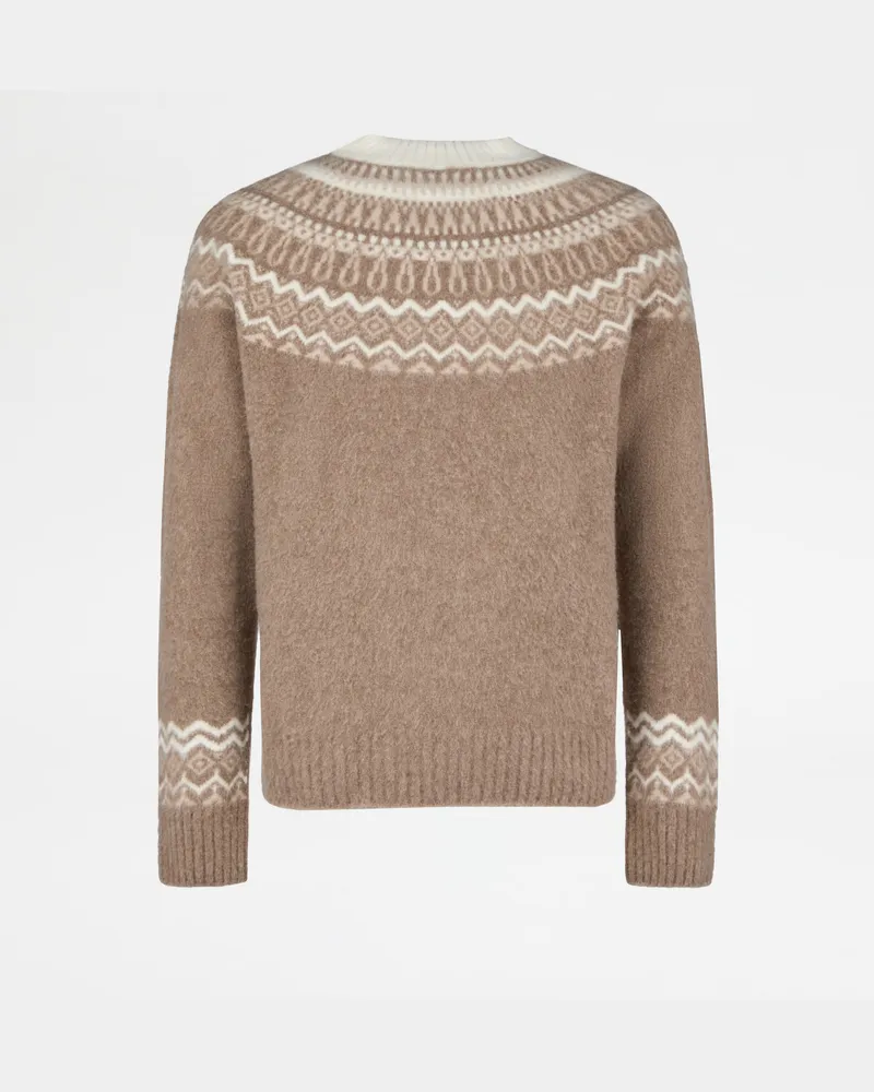 TOD'S Rundhalspullover aus Wolle und Kaschmir, BRAUN, XX - Knitwear Braun