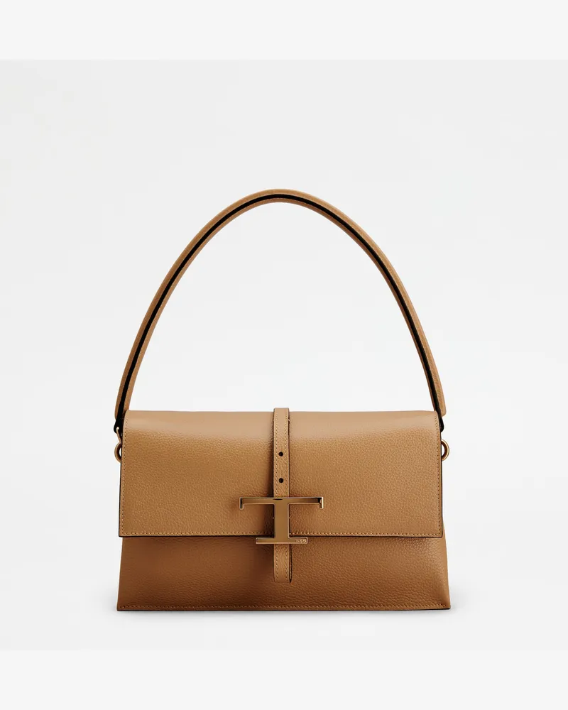 TOD'S Umschlagtasche T Timeless aus Leder Mini, BRAUN,  - Bags Braun