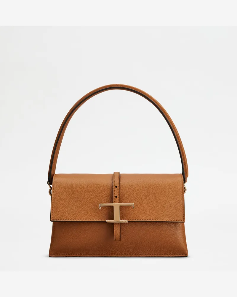TOD'S Umschlagtasche T Timeless aus Leder Mini, BRAUN,  - Bags Braun