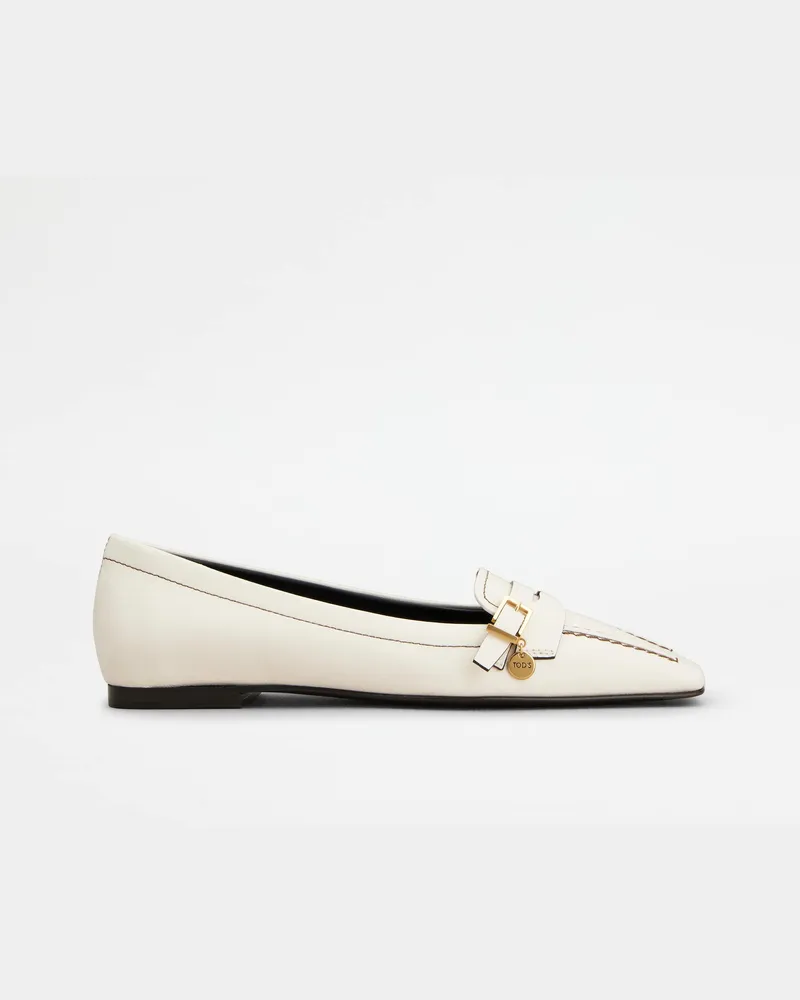 TOD'S Ballerinas aus Leder, CREME Shoes Creme