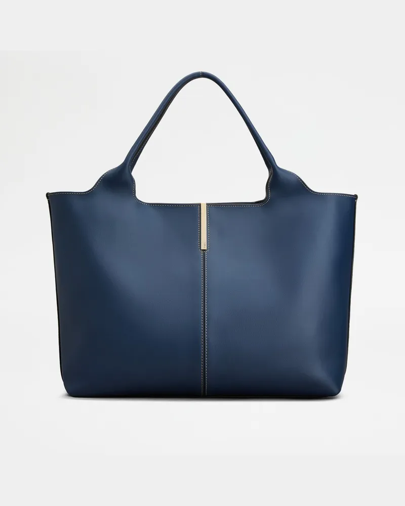 TOD'S Shopper aus Leder Medium-Small, BLAU,  - Bags Blau