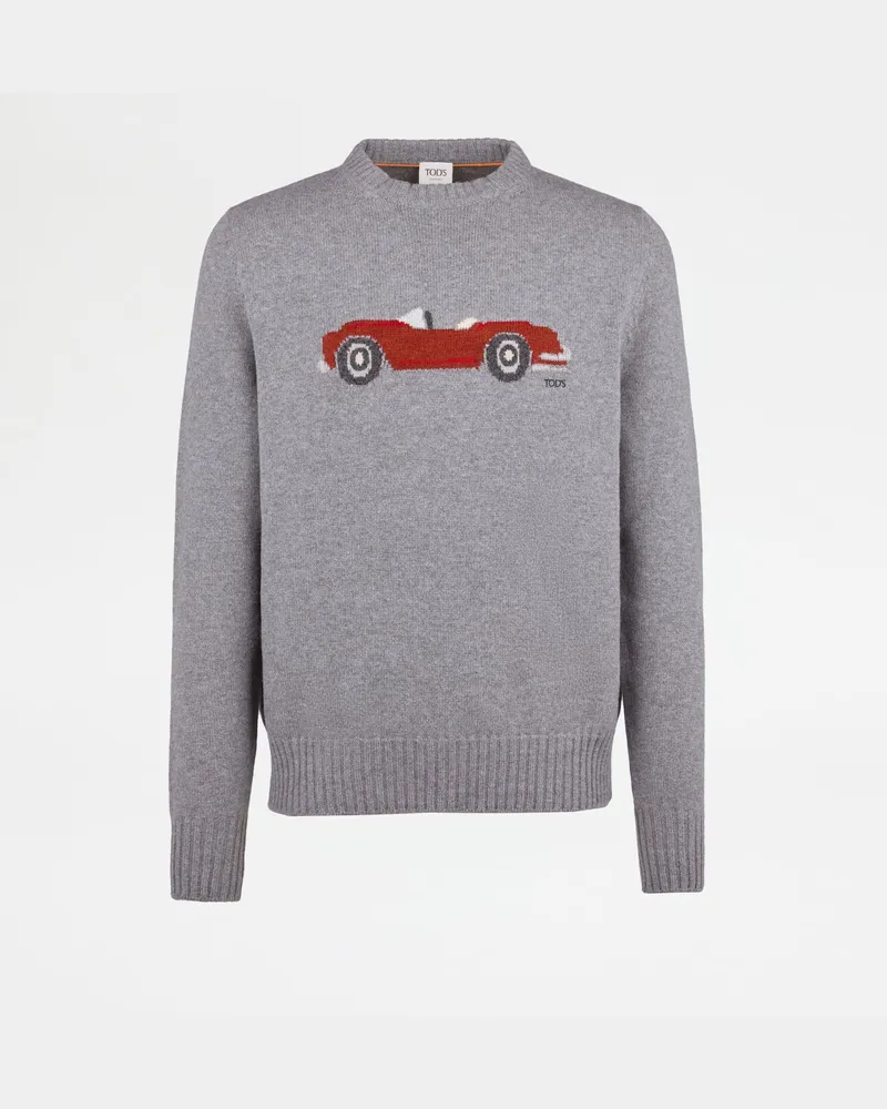 TOD'S Rundhalspullover aus Wolle und Kaschmir, GRAU, XX - Knitwear Grau