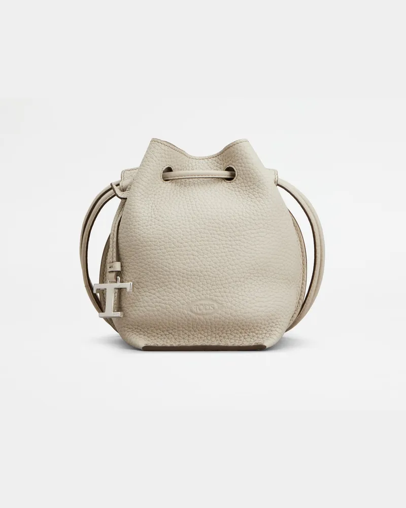 TOD'S Beuteltasche aus Leder Micro, CREME,  - Bags Creme