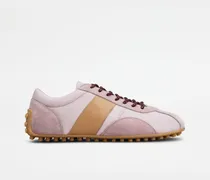 Sneakers Tod's T-Marathon aus Veloursleder und technischem Gewebe, BEIGE,ROSA,LILA Shoes