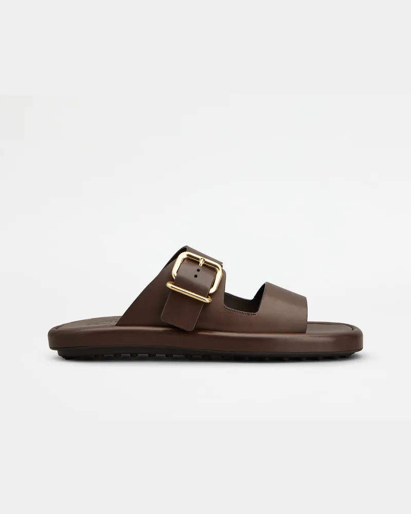 TOD'S Sandalen aus Leder, BRAUN Shoes Braun