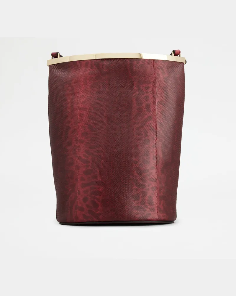 TOD'S Magenta Bag Beuteltasche aus Reptilienleder Small, ROT,  - Bags Rot