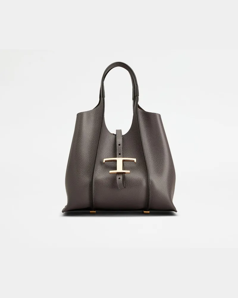 TOD'S Shopper T Timeless aus Leder Mini, GRAU,  - Bags Grau