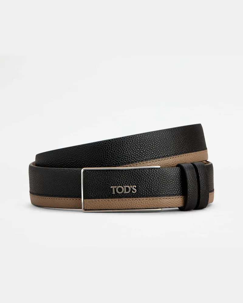 TOD'S Gürtel aus Leder, BEIGE,SCHWARZ, 95 - Belts Beige