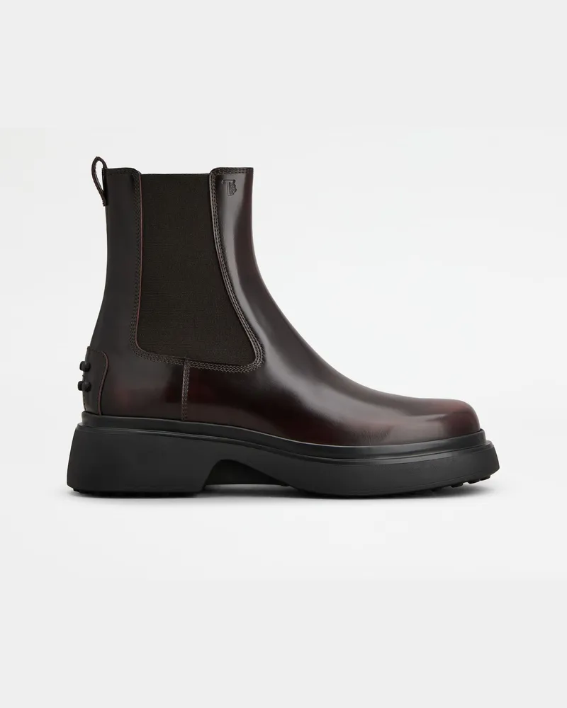 TOD'S Chelsea Boots aus Leder, BORDEAUX Shoes Bordeaux