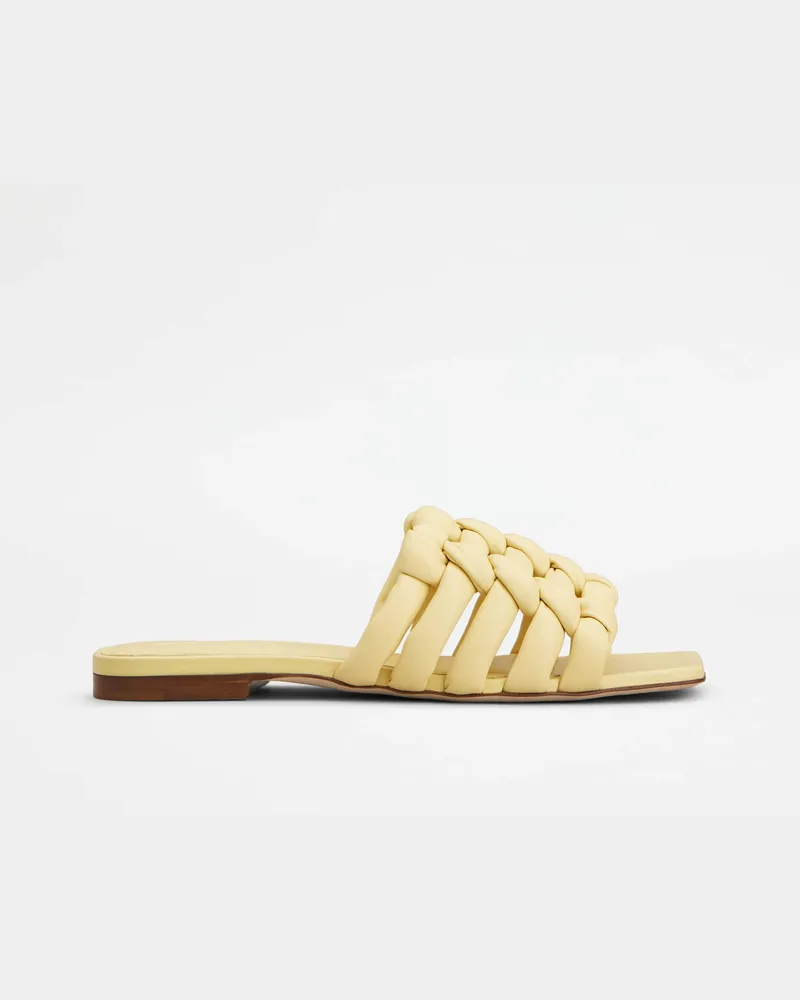 TOD'S Sandalen aus Leder, GELB Shoes Gelb