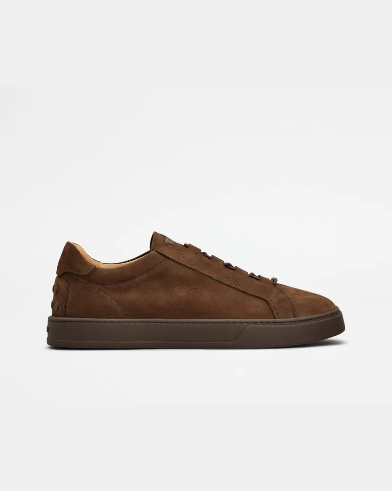 TOD'S Sneakers aus Nubukleder, BRAUN Shoes Braun