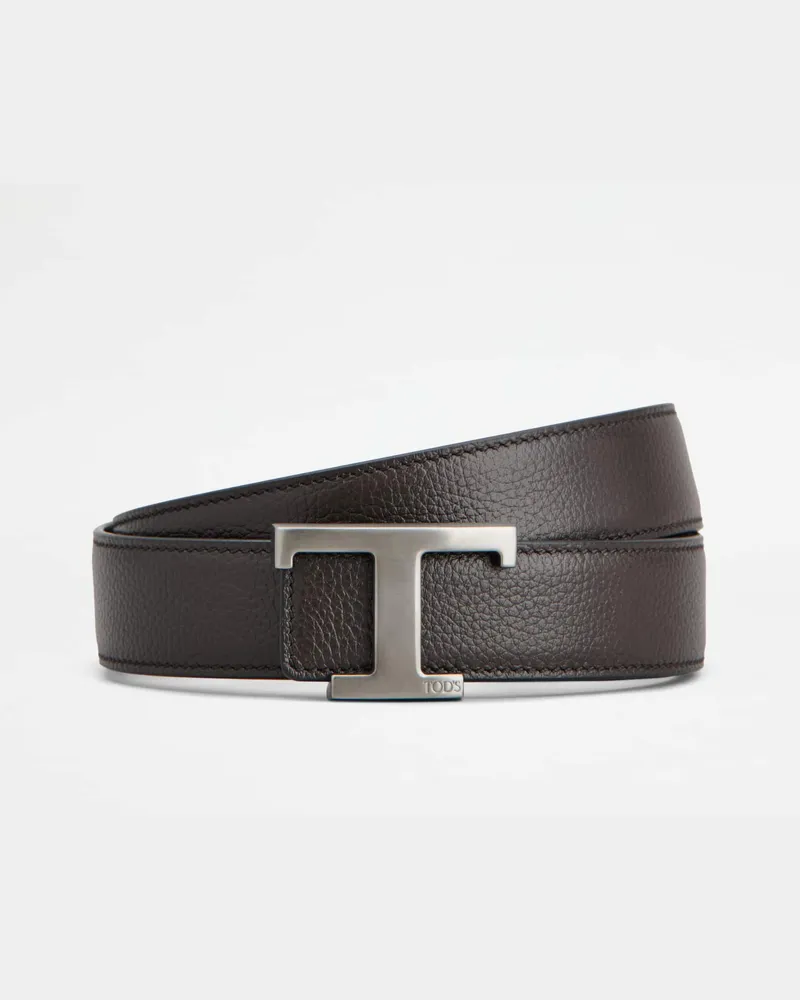 TOD'S Wendbarer Gürtel T Timeless aus Leder, SCHWARZ,BRAUN, 95 - Belts Schwarz