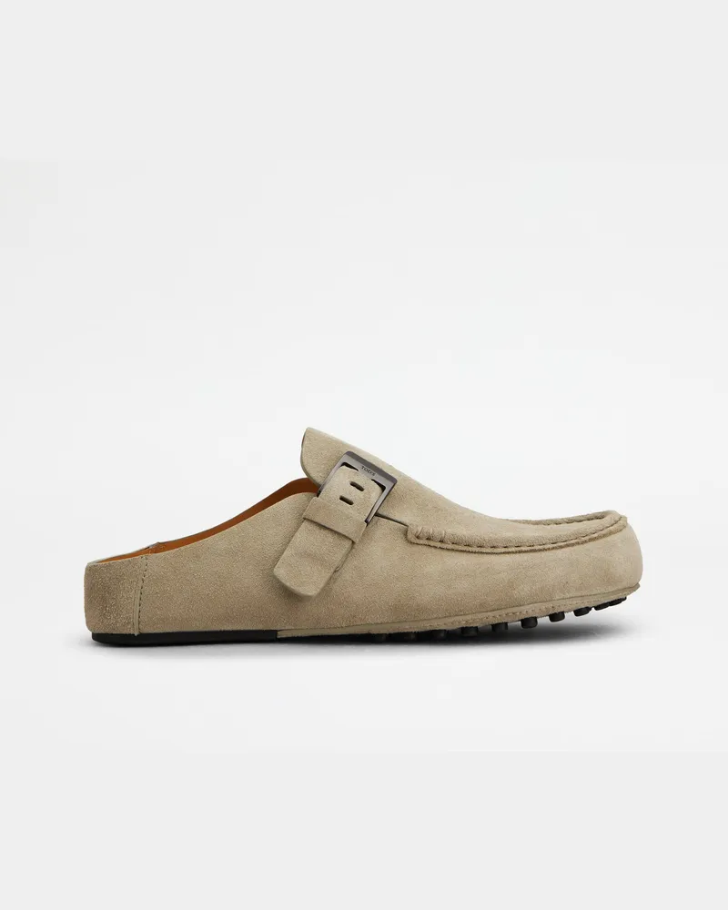 TOD'S Mules aus Veloursleder, BEIGE Shoes Beige