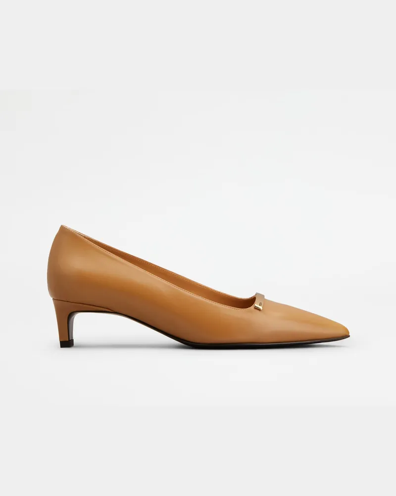 TOD'S Pumps aus Leder, BRAUN Shoes Braun