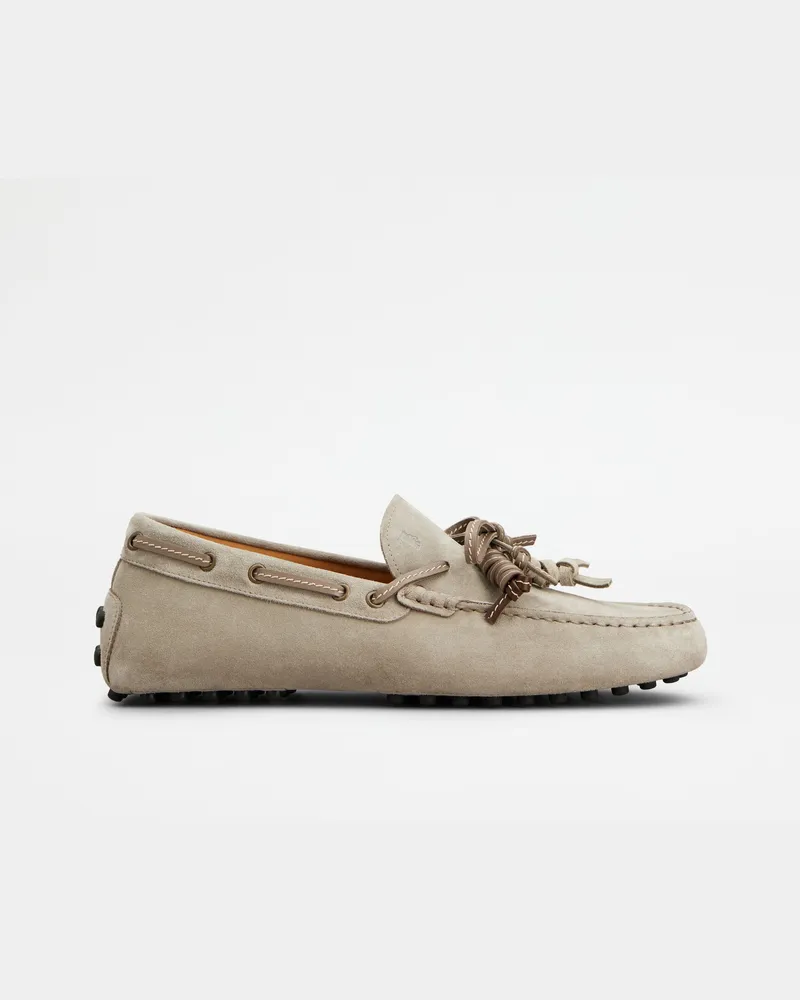 TOD'S Mokassins Gommino aus Veloursleder, BEIGE Shoes Beige